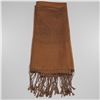 Image 1 : Fine Pashmina Wool and Silk Shawl in Warm Caramel Tone
