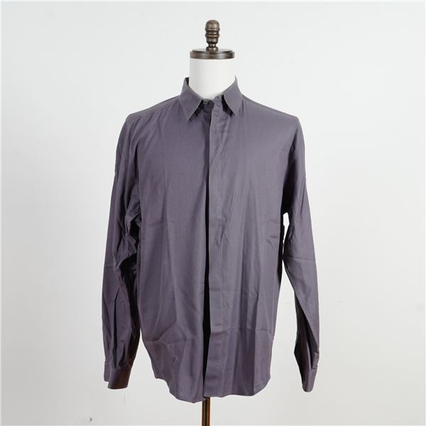 Gianni Versace Italy Slate Purple Button-Up Shirt