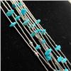 Image 2 : Sterling Silver and Turquoise Multi-Strand Necklace