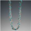 Image 4 : Sterling Silver and Turquoise Multi-Strand Necklace