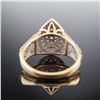 Image 3 : 10K Gold Diamond Cluster Teardrop Ring