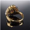Image 3 : 14K Gold Diamond Bypass Cluster Ring
