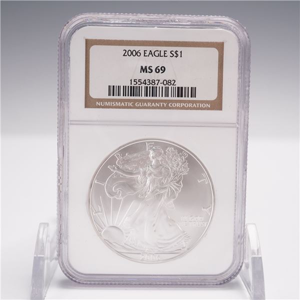 2006 Silver Eagle Type 1 Dollar NGC Graded MS-69