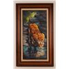 Image 2 : Gerry Phillips, Oil on Canvas Painting, Tiger at Water Hole, Signed