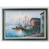 Image 2 : Max Savy, French Oil on Canvas Painting, Harbor Scene, Signed