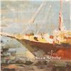 Image 3 : Steve Winsky, Oil on Canvas Painting, Harbor Scene, Signed