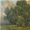 Image 3 : Original Framed Oil on Canvas Board, Landscape of a Forest Meadow