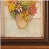 Image 4 : 3pc Oil on Canvas Paintings & Color Etching, Floral Bouquets, Signed
