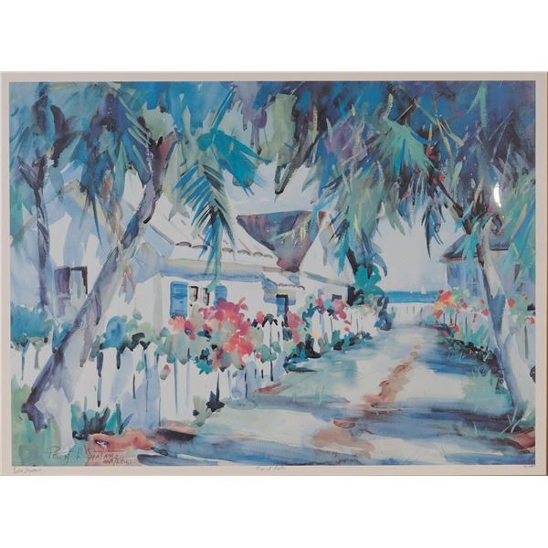 Peter Lee Spataro, Lithograph on Paper, Tropical Street, Signed & Numbered