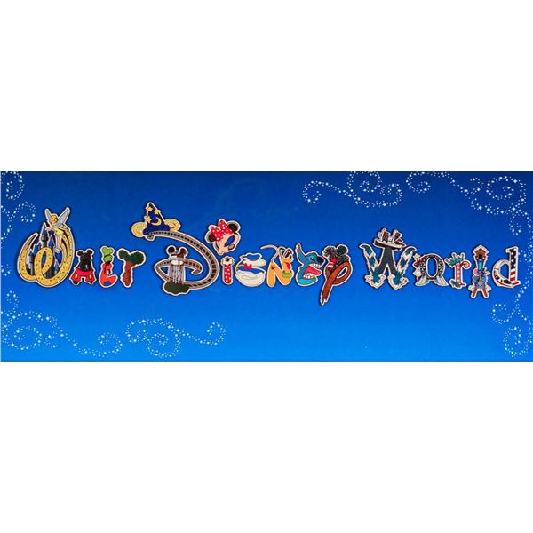 Walt Disney World Letters With Character Framed Pin Art