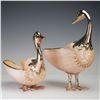 Image 1 : 2pc Binazzi Italy Nautilus Shell Duck Sculptures
