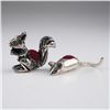 Image 1 : 2pc Miniature Sterling Silver Pin Cushions, Mouse and Squirrel