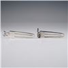 Image 1 : 2pc Sterling Silver Bookmark Page Markers with Alligator Figures