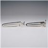 Image 4 : 2pc Sterling Silver Bookmark Page Markers with Alligator Figures