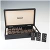 Image 1 : Renzo Romagnoli Italian Domino Set with Swarovski Crystal Inlay