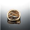 Image 3 : 10K Gold Champagne Diamond Crossover Ring