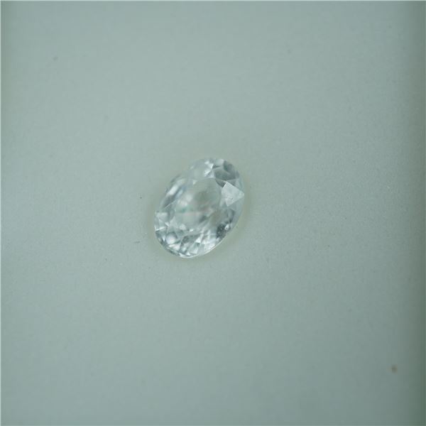 1.40 CT White Zircon Oval Cut Gemstone