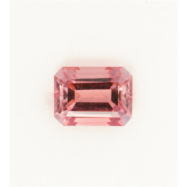 1.55 CT Pink Tourmaline Emerald Cut Gemstone
