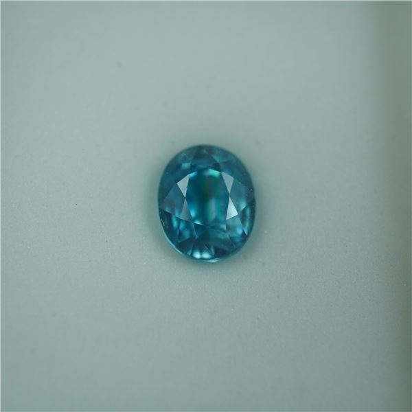 2.75 CT Blue Zircon Oval Cut Gemstone