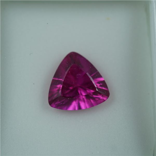 5.25 CT Lab Created Purple Sapphire Trillion Cut Gemstone