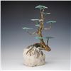 Image 2 : Bonsai Tree Form Metal and Stone Sculpture