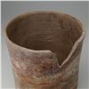Image 3 : Pre-Columbian Cylindrical Earthenware Vessel with Carvings