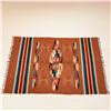 Image 1 : Large New Mexico Chimayo Wool Blanket, Southwestern Geometric Design