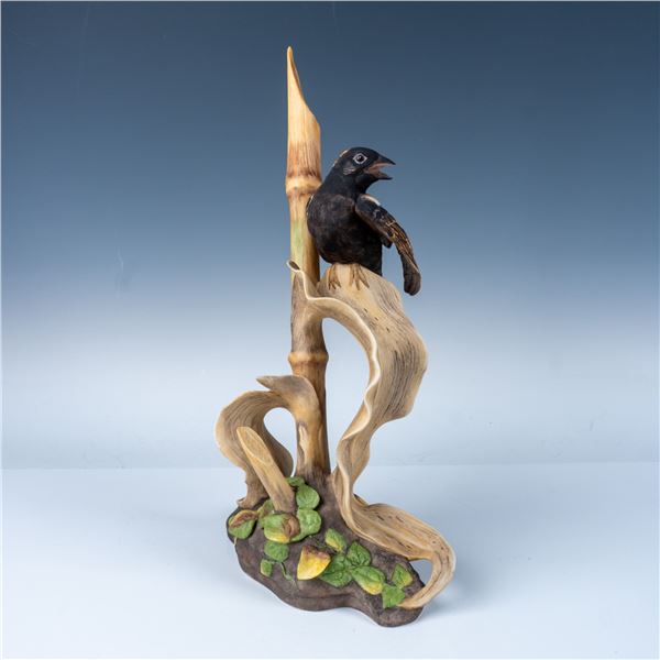 Boehm Porcelain Figurine, Perched Bird on Branch Sculpture