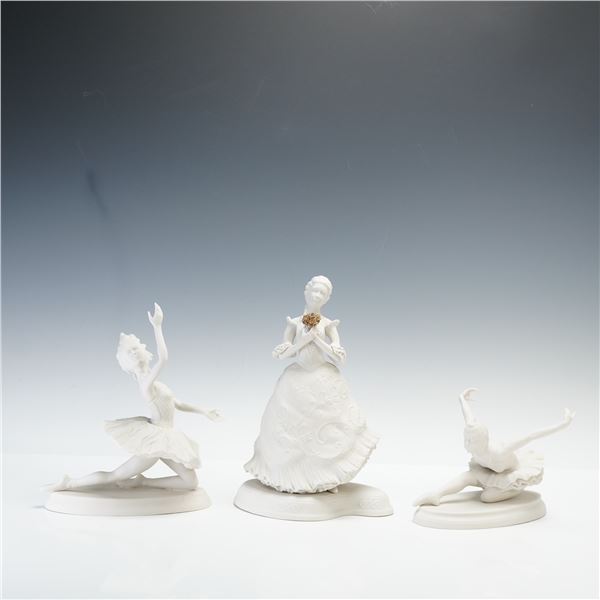 3pc Boehm Classical Ballet Figurines, Cinderella, Firebird and Swan Lake