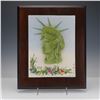 Image 1 : Laszlo Ispanky Porcelain Framed Plaque, Statue of Liberty Head