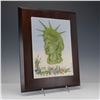 Image 5 : Laszlo Ispanky Porcelain Framed Plaque, Statue of Liberty Head