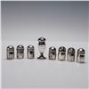Image 1 : 8pc Sterling Silver Miniature Seasoning Shakers