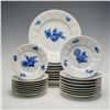 Image 1 : 24pc Royal Copenhagen Porcelain Dinnerware Plates, Blue Flowers