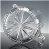 Image 3 : Elegant Cut Crystal Ice Bucket with Silver Plate Tongs