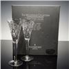 Image 5 : Pair of Waterford Crystal Millennium First Toast Flutes, Happiness