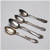 Image 1 : 4pc American Sterling Silver Floral Motif Spoons