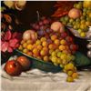 Image 5 : Oil on Canvas Painting, Still Life with Flowers and Fruits, Signed