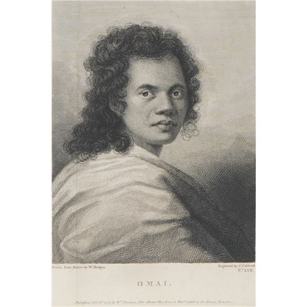 William Hodges (British 1744-1797) 1st Ed. Engraving of Polynesian Omai