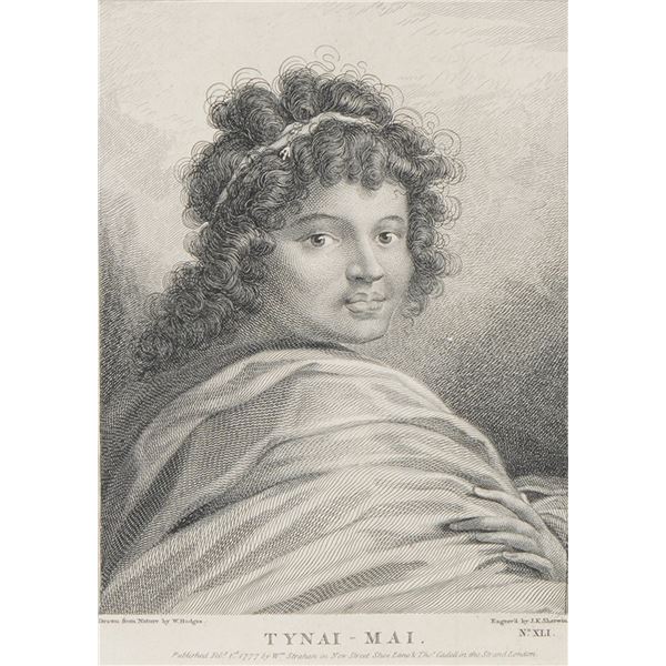William Hodges (British 1744-1797) Engraving of Polynesian Tynai Mai