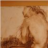 Image 3 : Mid-Century Charcoal Drawing on Paper, Seated Female Nude, Signed Zwobada