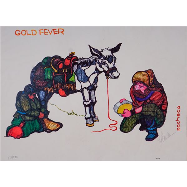 Ferdie Pacheco Limited Edition Lithograph, Gold Fever, Signed & Numbered