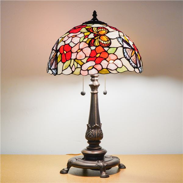 Stained Glass Butterfly Table Lamp