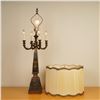 Image 2 : Pair of French Empire Style Bronze & Gilt Applique Candelabra Table Lamps