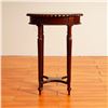 Image 2 : Mahogany Demilune Accent Table with Fluted Legs