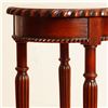 Image 3 : Mahogany Demilune Accent Table with Fluted Legs