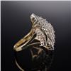 Image 2 : 10K Gold Diamond Cluster Dome Ring