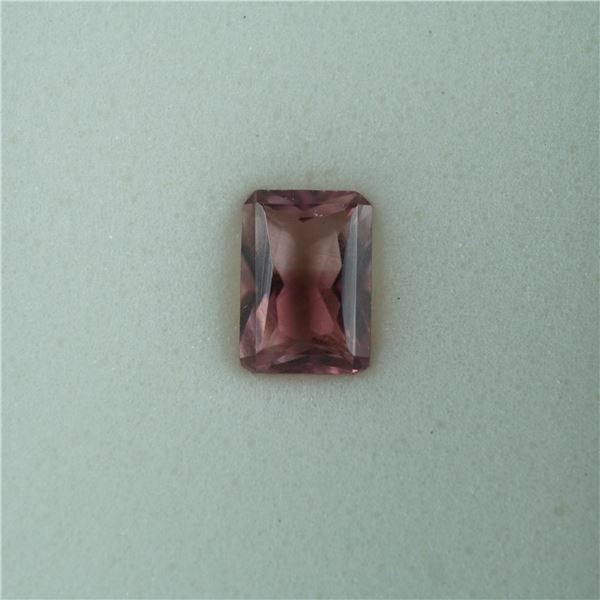 1.00 CT Pink Tourmaline Emerald Cut Gemstone