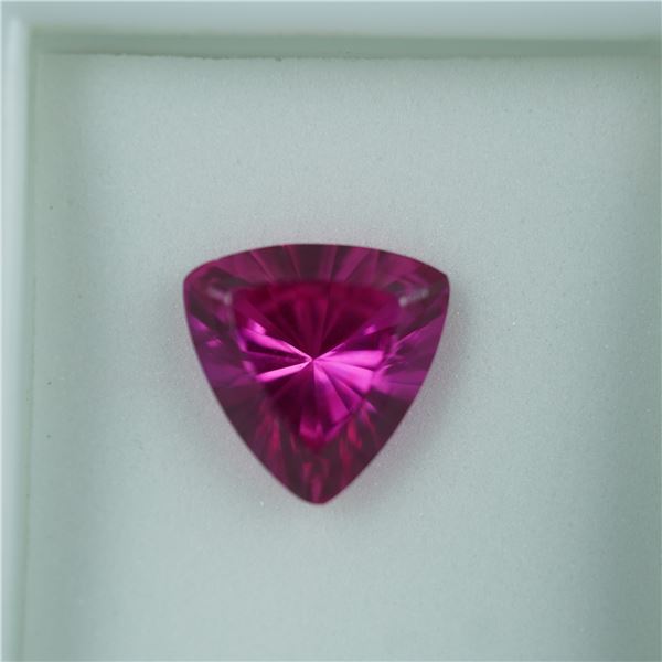 5.25 CT Lab-Created Purple Sapphire Trillion Cut Gemstone