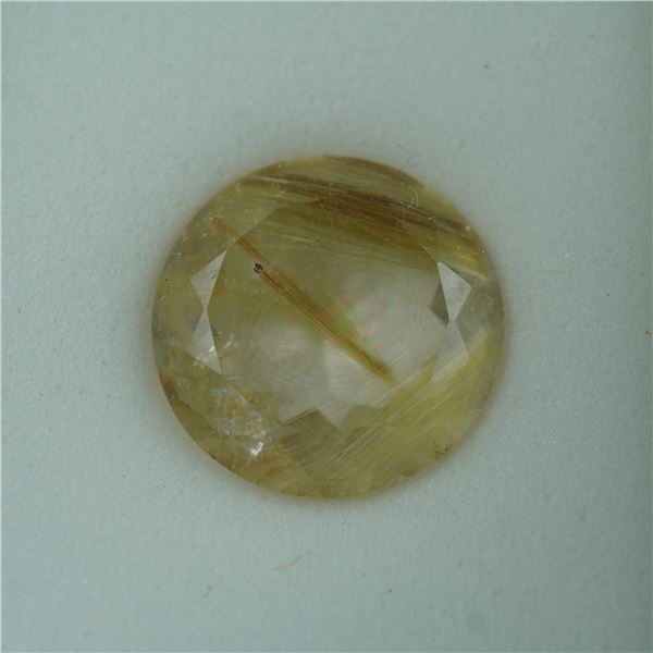 7.75 CT Rutilated Quartz Round Cut Gemstone