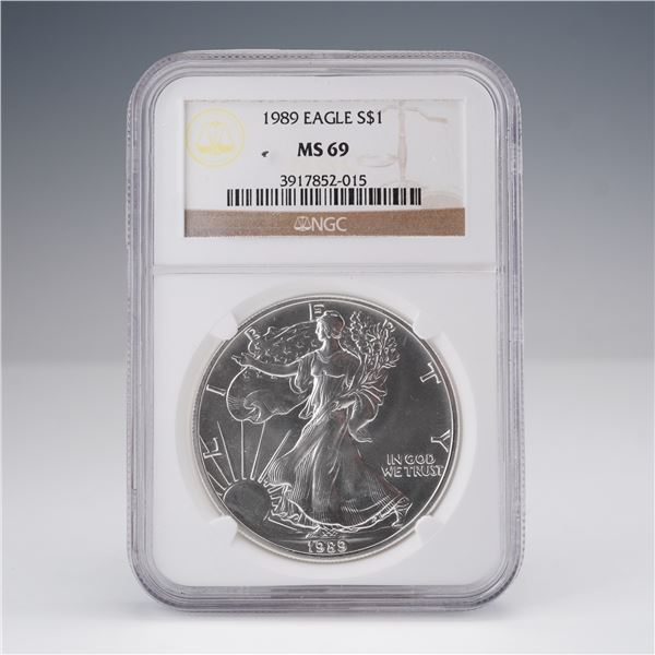 1989 Silver Eagle Type 1 Dollar NGC Graded MS-69